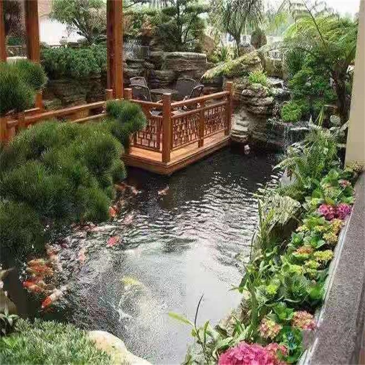 三门峡别墅庭院景观设计鱼池